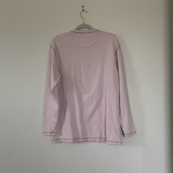 Big Sky Outfitters Men’s Light Pink Cotton Henley Shirt Long Sleeve L - Picture 3 of 7